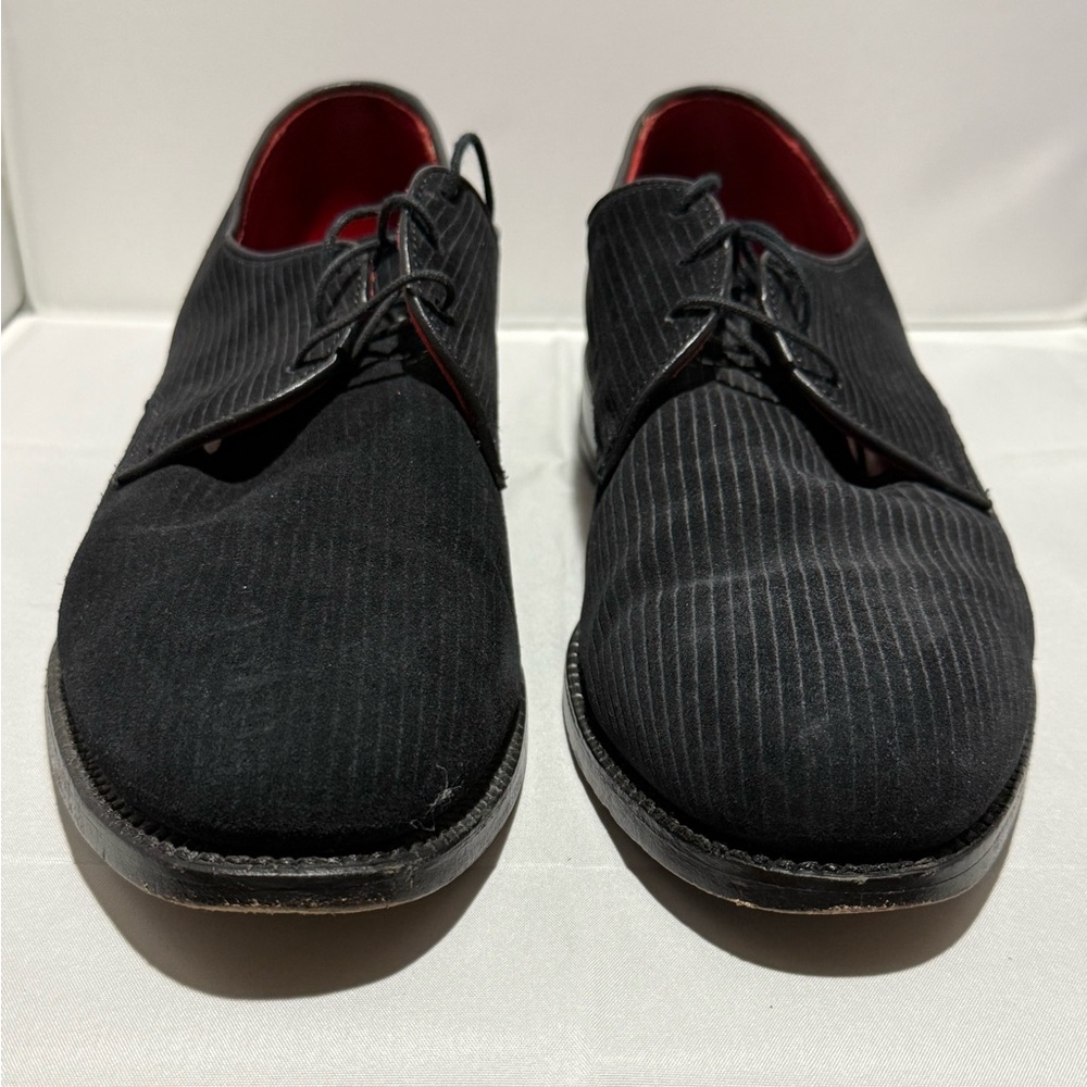 Allen Edmonds Black Pinstripe Oxfords